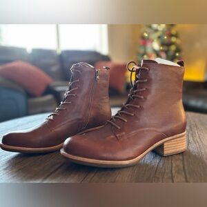 Kork-Ease Women's Calista Tan Leather Boots Size 11 Brown